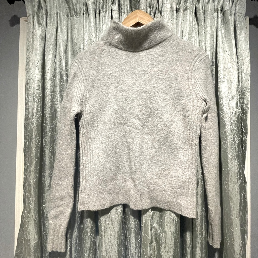 High Neck Light Gray Sweater